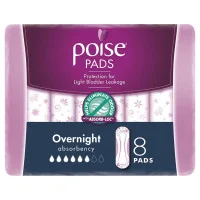 Poise Pads Overnight 8 Pack