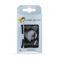Lady Jayne Black Thick Elastics 12 Pack