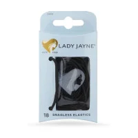 Lady Jayne Black Snagless Elastics 18 Pack
