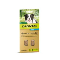 Drontal Dog Allwormer Chewable Medium 10kg 2 Pack