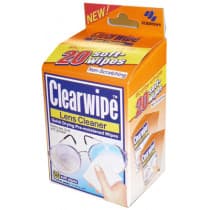 Clear Wipe Lens Cleaner Soft Wipes 20
