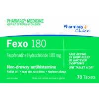 Pharmacy Choice Fexofenadine 180mg 70 Tablets
