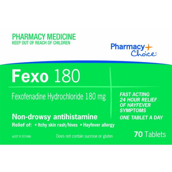 Shop Pharmacy Choice Fexofenadine 180mg 70 Tablets Online