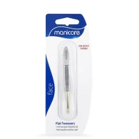 Manicare Flat Tweezers Gold Tipped 1 Pack