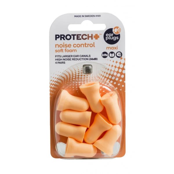Buy Protech Noise Control Soft Foam Ear Plug Maxi 4 Pairs Online