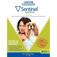 Sentinel Spectrum Green For Small Dogs Chews 6 Pack 