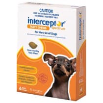 Interceptor Spectrum For Very Small Dogs Tasty Chews 6 Pack
