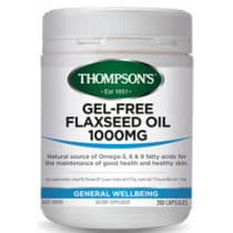 Thompsons Gel Free Flaxseed Oil 1000mg 200 Capsules