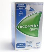 Nicorette Nicotine Gum Icy Mint 4mg 105 Pieces