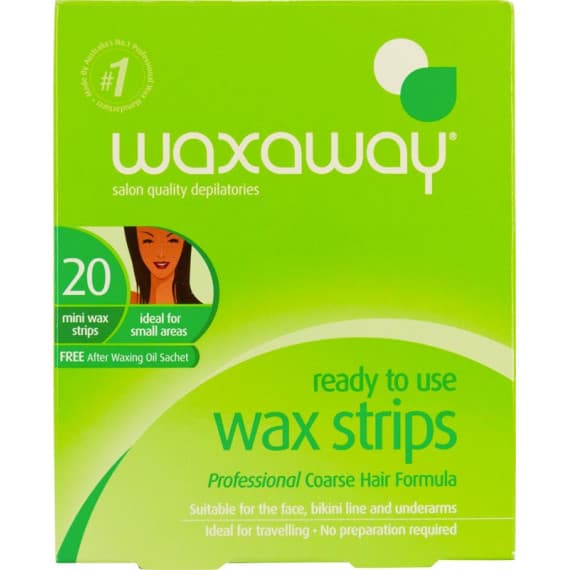 Buy Waxaway Ready to Use Wax Strips Mini 20 Pack Online Chemist Australia