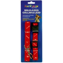 Vetalogica Play-N-Learn Collar & Lead Set Red