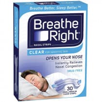 Breathe Right Nasal Strips Small/Med 30 Clear Strips
