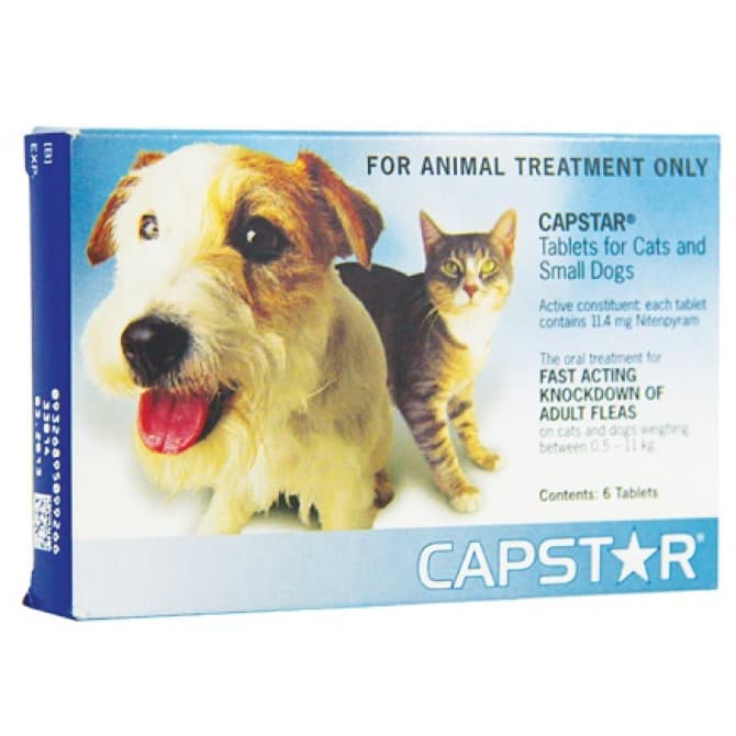 Buy Capstar Flea Treatment For Cats & Dogs 0.5 To 11Kg 6 Tablets Online