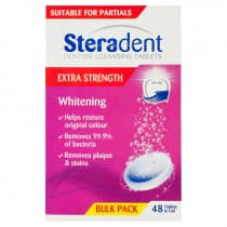 Steradent Denture Cleaning Tablets Extra Strength Whitening 48 Tablets