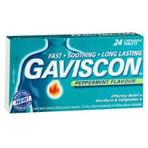 Gaviscon Peppermint 24 Chewable Tablets