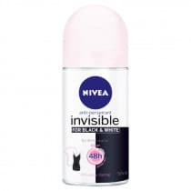 Nivea Invisible For Black & White Clear Roll-On Deodorant 50ml