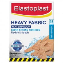 Elastoplast Heavy Fabric Waterproof Plasters Assorted 15 Pack