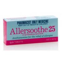 Allersoothe 25mg 50 Tablets S3