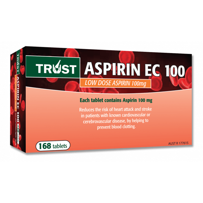 Buy Trust Aspirin EC 100mg 168 Tablets Online