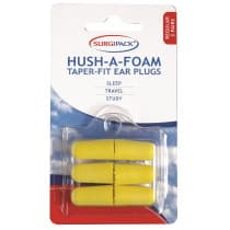 Surgipack Hush A Foam Taper Fit Ear Plugs Regular 3 Pairs