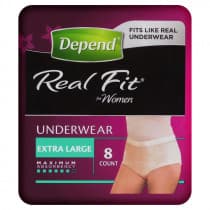 Depend Realfit Underwear For Women Extra Large 8 Pack