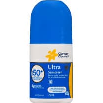 Cancer Council Ultra Sunscreen SPF50+ Roll-On 75ml