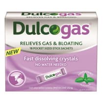 Dulcogas Dissolving Crystals 18 Stick Sachets