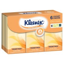 Kleenex Pocket Packs 4 Ply Tissues Aloe Vera 6 Packs