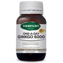 Thompsons One-A-Day Ginkgo 6000mg 60 Capsules
