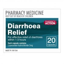 Pharmacy Action Diarrhoea Relief 20 Capsules