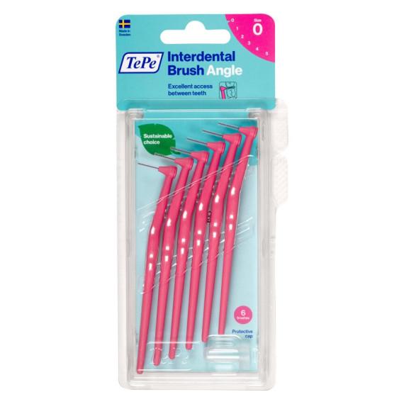 TePe Interdental Brush Pink 0.4mm Size 0 6 Pack for gentle gum care at Chemist Australia
