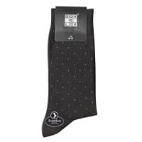 Sox and Lox Mens Business Socks with Seamless Toe Black Dots Size 6 to 11