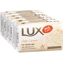 Lux Bath Soap White Soft Caress 6 Pack