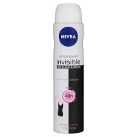Nivea Invisible For Black And White Clear Aerosol Spray Deodorant 250ml