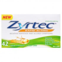 Zyrtec Rapid Acting 42 Liquid Capsules
