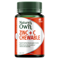 Natures Own Zinc Plus C 60 Chewable Tablets