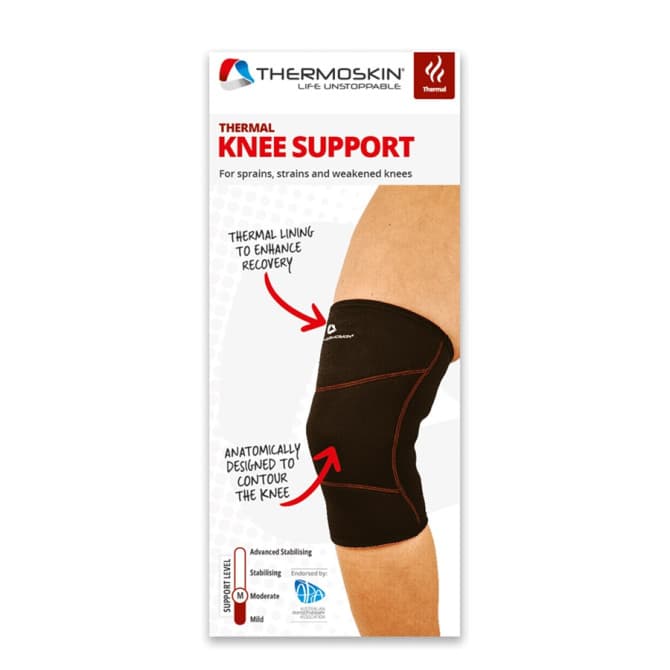 Buy Thermoskin Thermal Knee Support Black Extra Large Online
