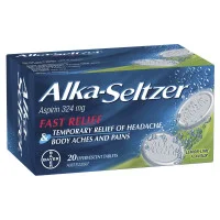 Alka Seltzer Effervescent Tablets Lemon Lime 20 Tablets