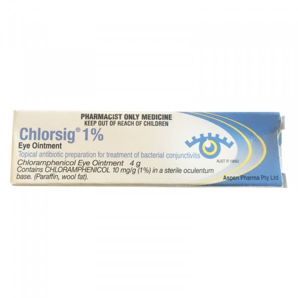 Shop Chlorsig Eye Ointment 1 percent 4g S3 Online