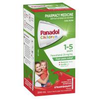 Panadol Children 1 to 5 years Colourfree Suspension Strawberry Flavour 200ml