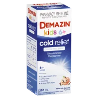 Demazin Kids 6 Plus Cold Relief Colour Free Syrup 200ml