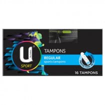 U By Kotex Sport Regular Tampons 16 Pack