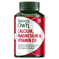 Natures Own Calcium Magnesium And Vitamin D3 120 Tablets