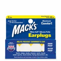 Macks Pillow Soft Silicone Putty Ear Plugs 2 Pair