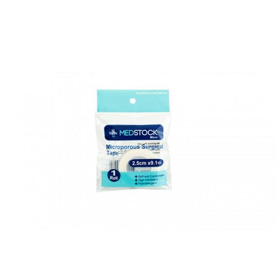 Medstock Microporous Surgical Tape 2.5cm x 9.1m 1 Piece