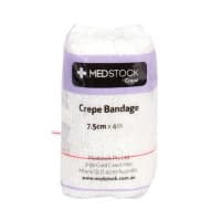 Medstock Light Crepe Bandage With Elastic Clips 7.5cm x 4m 1 Piece