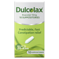 Dulcolax Laxative Suppositories 10mg 10 Pack