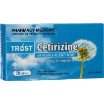 Trust Cetirizine 10mg 30 Tablets