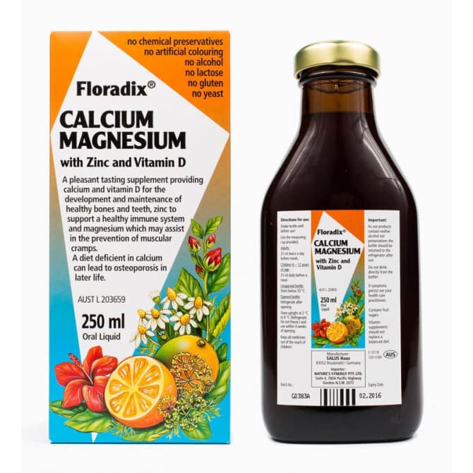 Shop Floradix Calcium Magnesium with Zinc & Vitamin D 250ml Online