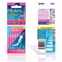Piksters Interdental Brushes Size 00 Pink 10 Pack